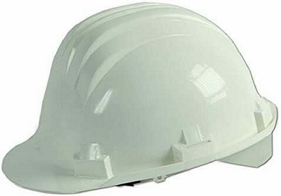 casco di protezione antinfortunistica per cantieri bianco