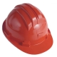 casco di protezione antinfortunistica per cantieri rosso
